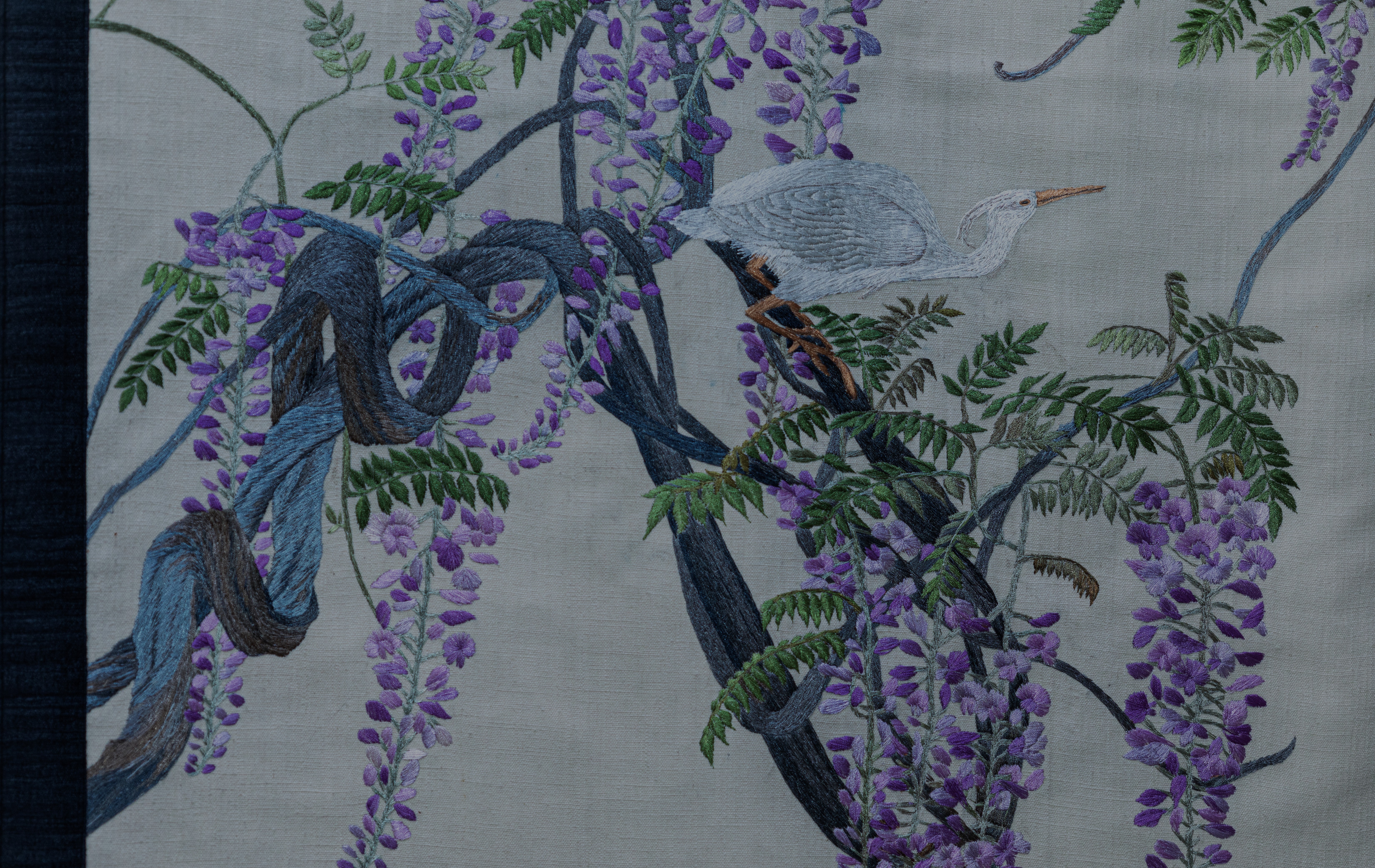 Egrets and Wisteria detail
